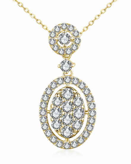 OVAL STYLE DIAMOND PENDANT (TP3056)